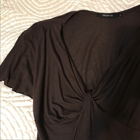 Arden B vintage one sleeve flattering brown blouse - Picture 2 of 7